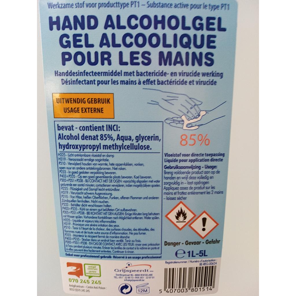 HAND ONTSMETTINGSALCOHOL 85% - 5 liter